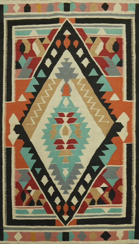 Geometric Kilim Oriental Area Rug 5x8