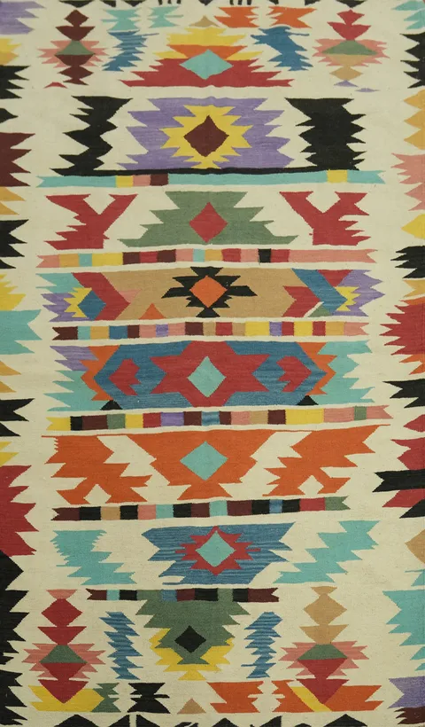 Geometric Kilim Oriental Area Rug 5x8