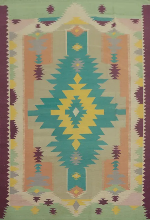 Tribal Kilim Vegetable Dye Area Rug 8x10