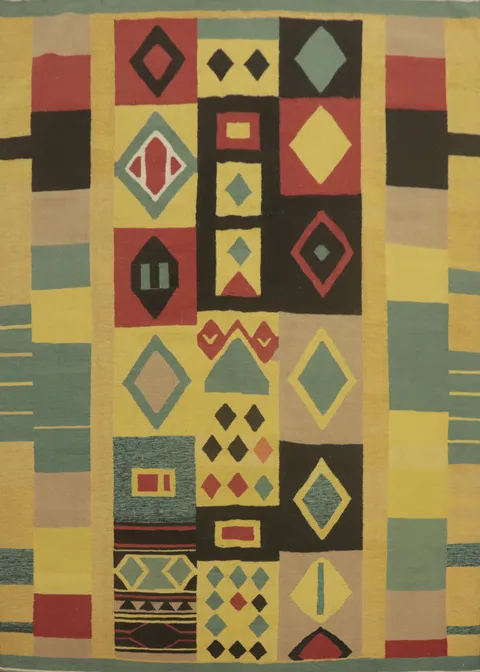 Geometric Wool Kilim Oriental Area Rug 8x10