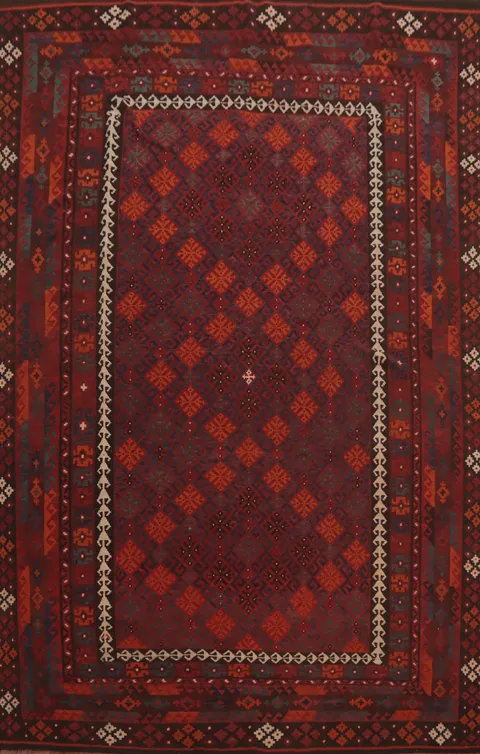 Tribal Kilim Vegetable Dye Wool Area Rug 8x13
