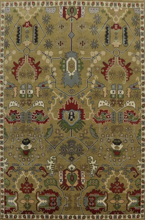 Handmade Wool Oushak Large Area Rug 9x12