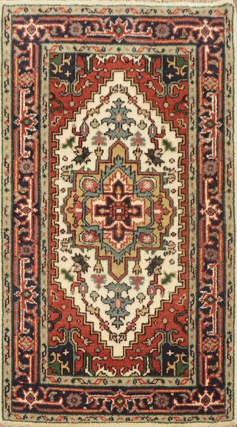 Geometric Heriz Serapi Indian Rug 3x5