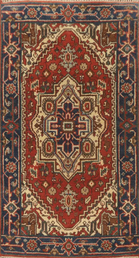 Geometric Heriz Serapi Indian Rug 3x5