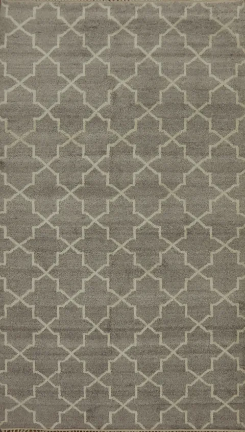 Trellis Wool Moroccan Indian Area Rug 5x8