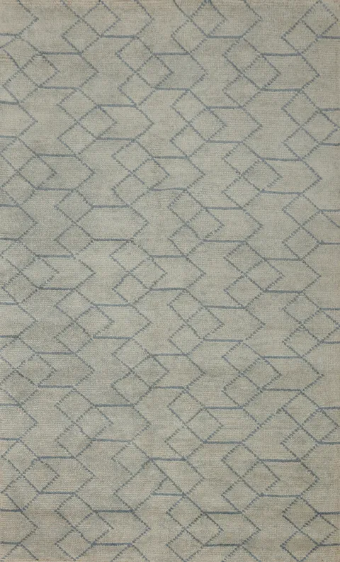 Geometric Wool Moroccan Indian Area Rug 5x8