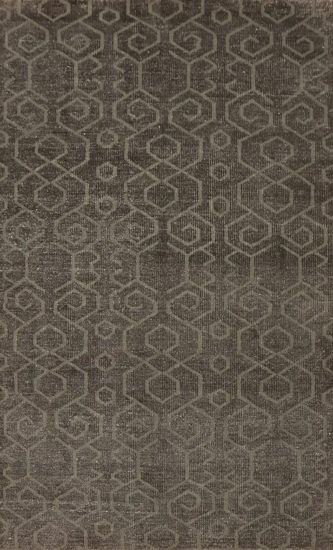 Geometric Wool Moroccan Indian Area Rug 5x8