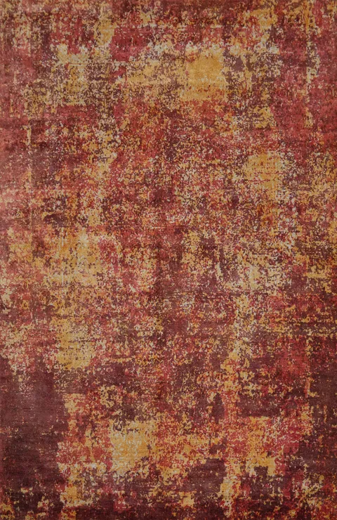 Colorful Modern Abstract Indian Area Rug 6x8