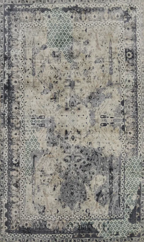 Handmade Modern Abstract Indian Area Rug 5x8