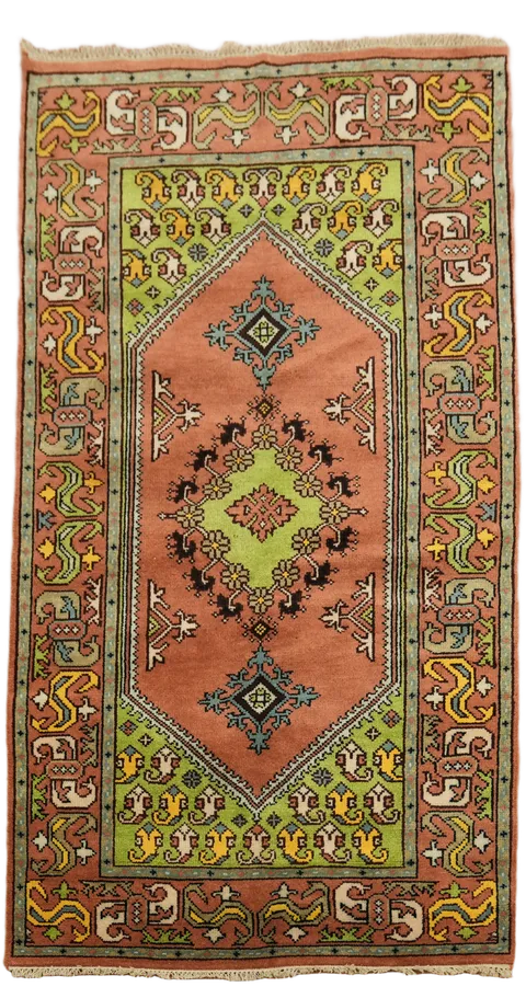 Eclectic Style Rug with Vibrant Symmetrical Designs 4'x8'