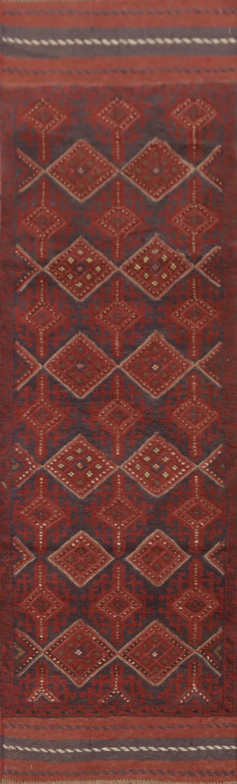 Tribal Wool Balouch Oriental Runner Rug 2x8
