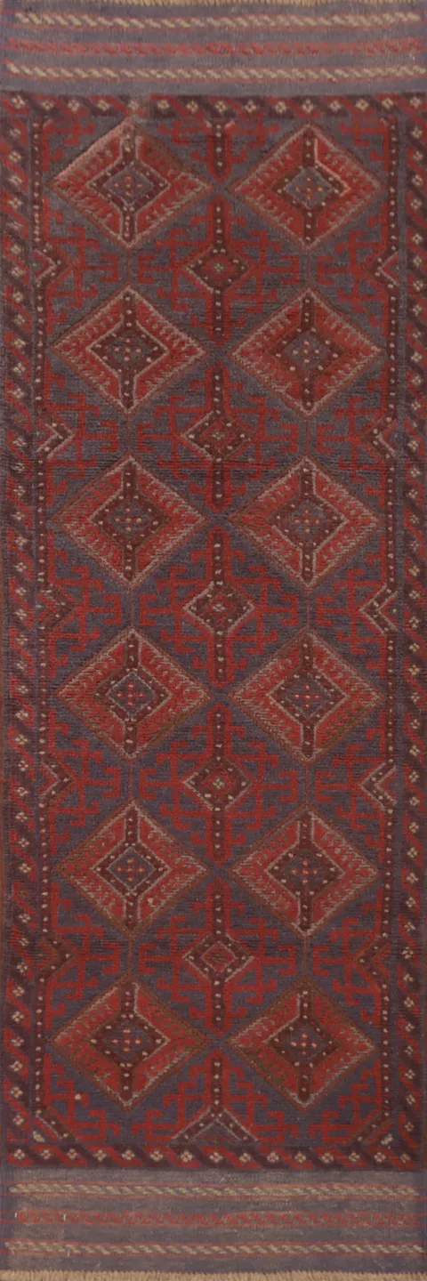 Tribal Balouch Wool Runner Rug 2x8