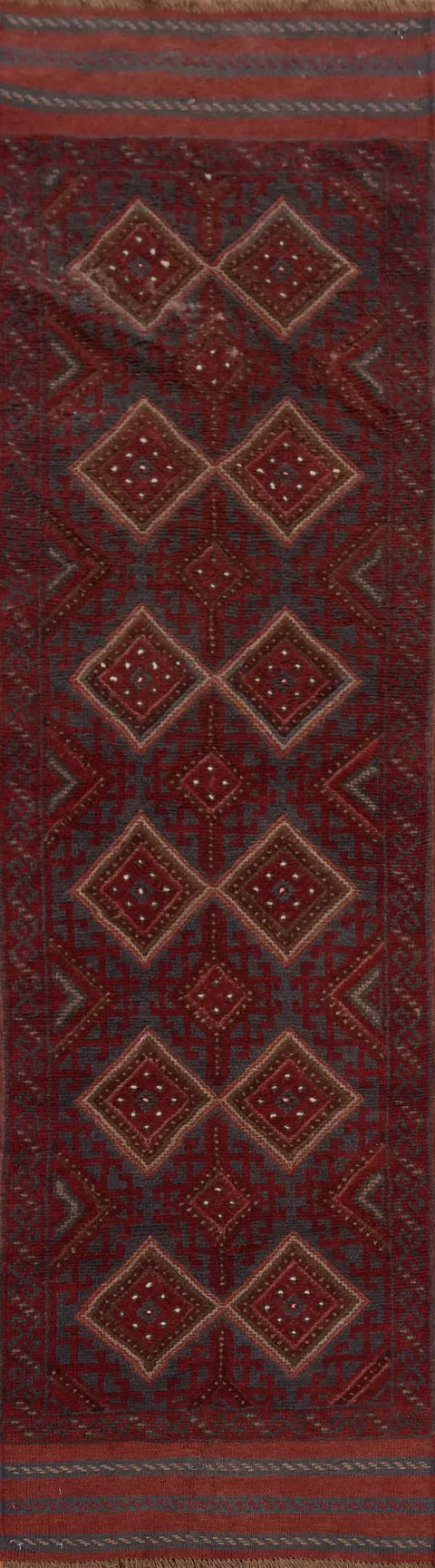 Tribal Wool Balouch Oriental Runner Rug 2x8