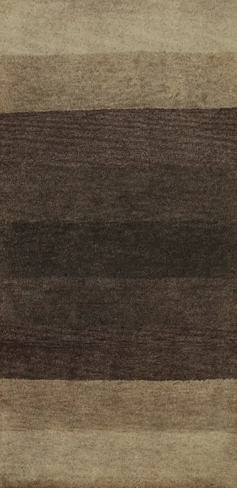 Elegant Earth Tone Gabbeh Rug 2x5 Enhancing Modern Living Spaces
