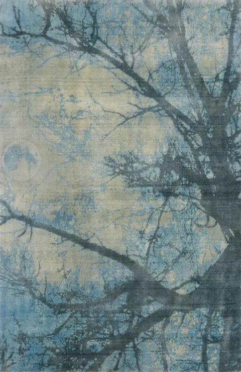 Nature Print Modern Abstract Rug 4x6