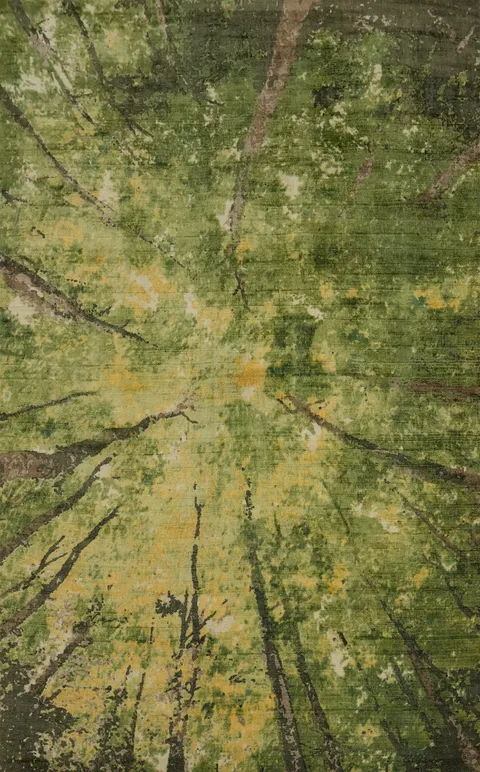 Nature Print Abstract Modern Area Rug 5x8