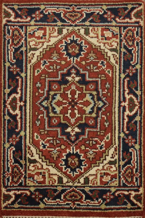 Geometric Heriz Serapi Accent Rug 2x3