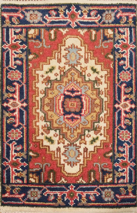 Geometric Heriz Serapi Accent Rug 2x3