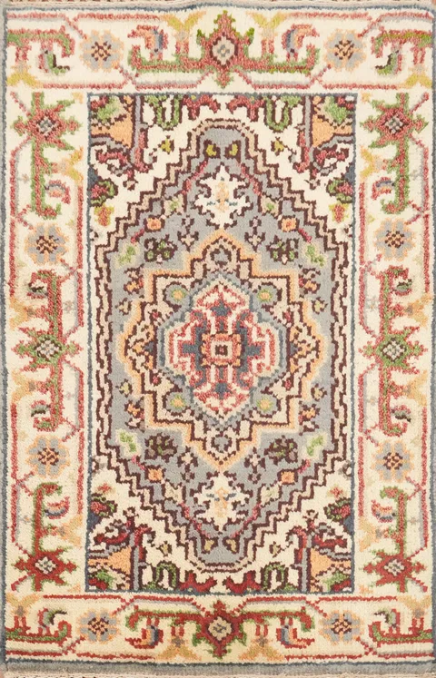 Handmade Gray Heriz Serapi Foyer Rug 2x3