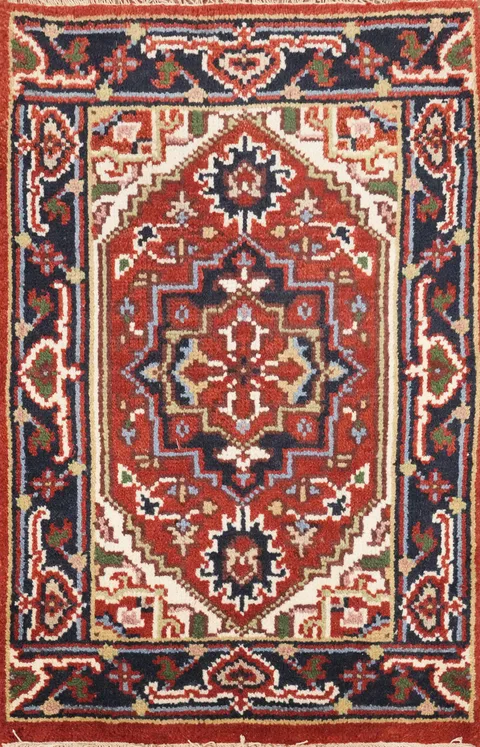 Geometric Heriz Serapi Foyer Rug 2x3