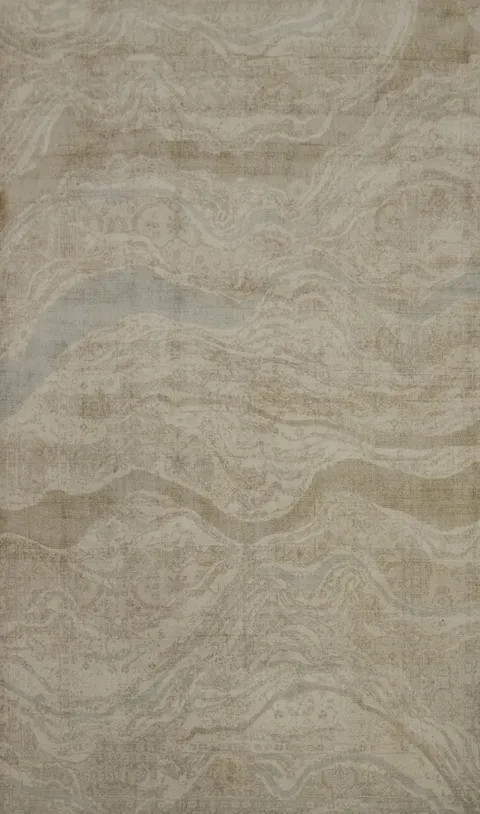 Earth Tone Abstract Modern Area Rug 5x8