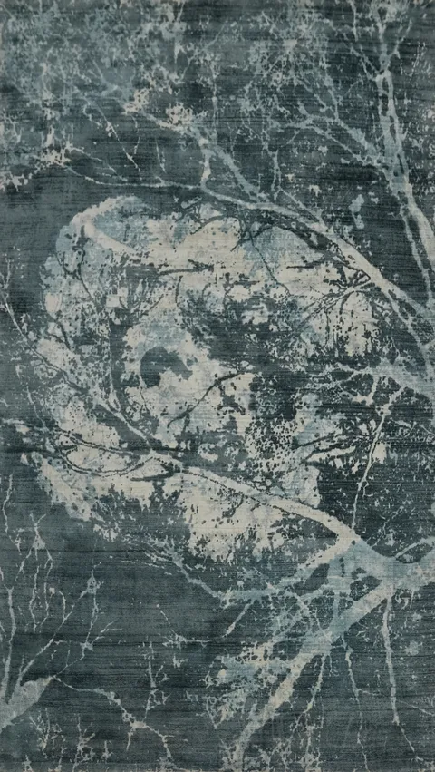 Nature Print Abstract Modern Area Rug 5x8