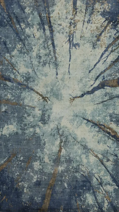 Nature Print Abstract Modern Area Rug 5x8