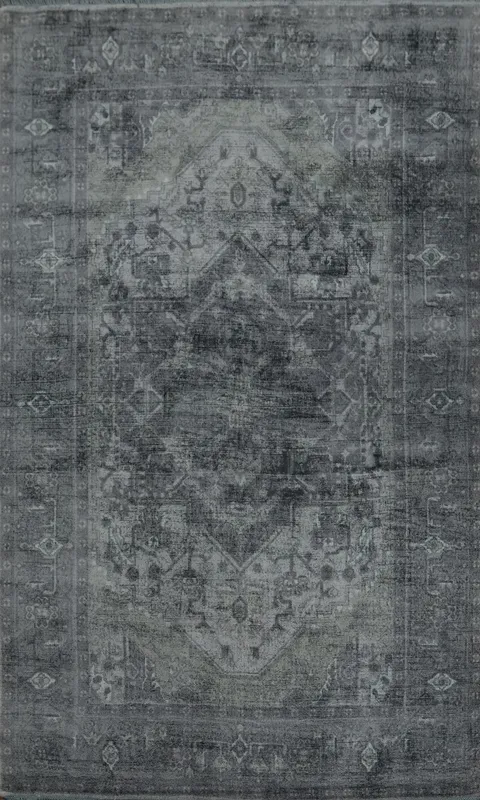 Geometric Oushak Oriental Area Rug 5x8