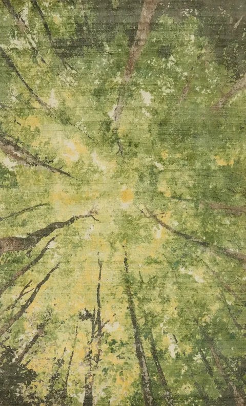 Nature Print Modern Abstract Area Rug 5x8