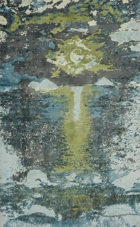 Nature Print Modern Abstract Area Rug 5x8