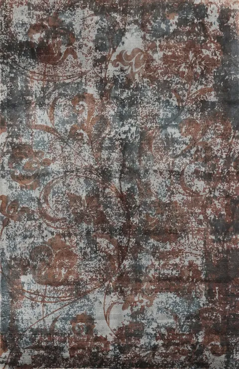 Modern Abstract Handmade Area Rug 5x8