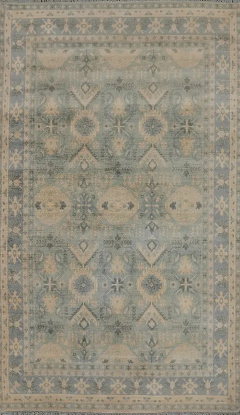 Geometric Oushak Oriental Area Rug 6x8