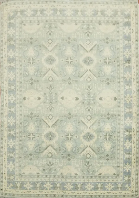 Soft Toned Viscose Silk Rug with Distinctive Patterns for Elegant Home Decor 6x8