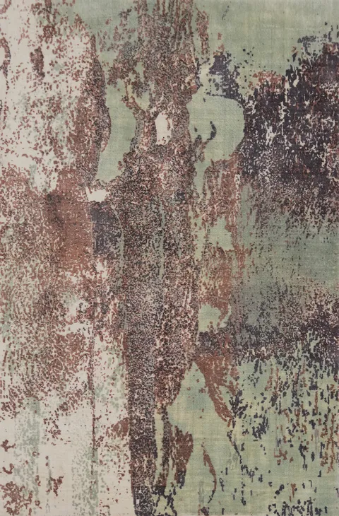 Handmade Modern Abstract Oriental Rug 4x6