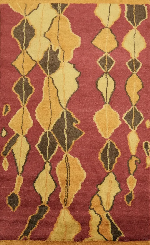 Handmade Moroccan Room Size Area Rug 5x8