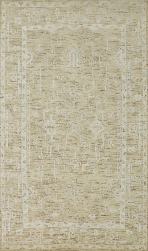 Distressed Oushak Oriental Area Rug 5x8