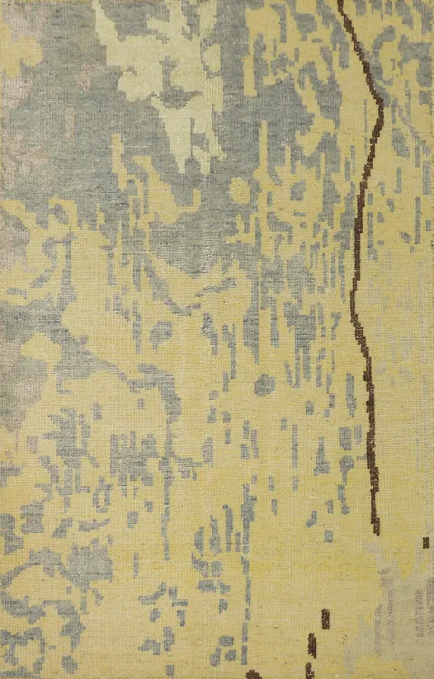 Handmade Modern Abstract Oriental Rug 4x6
