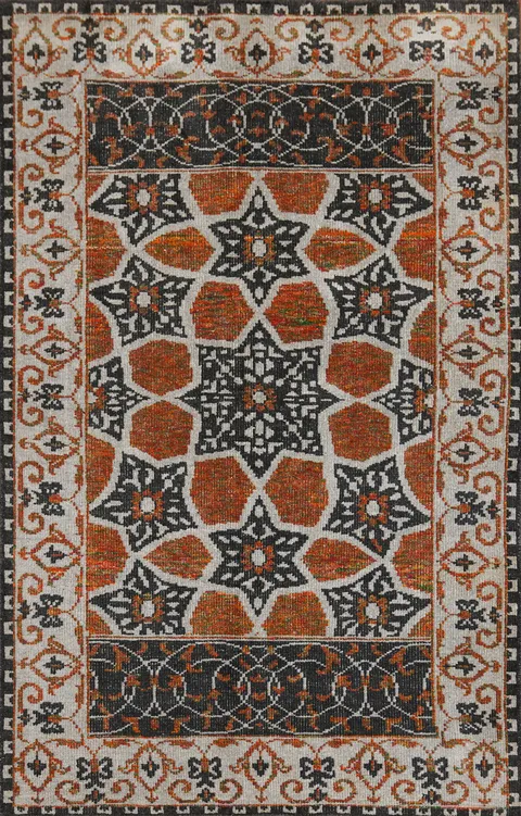 Wool Distressed Living Room Area Rug 5x8