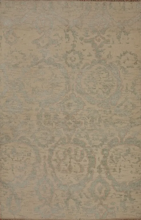 Handmade Art Deco Oriental Rug 5x7