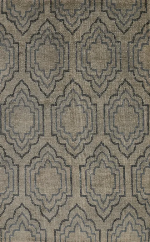 Geometric Handmade Living Room Area Rug 5x8