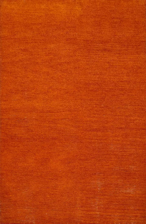 Orange Modern Abstract Oriental Area Rug 6x8