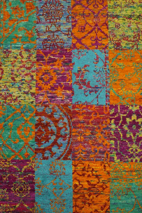 Colorful Modern Abstract Room Size Rug 5x6