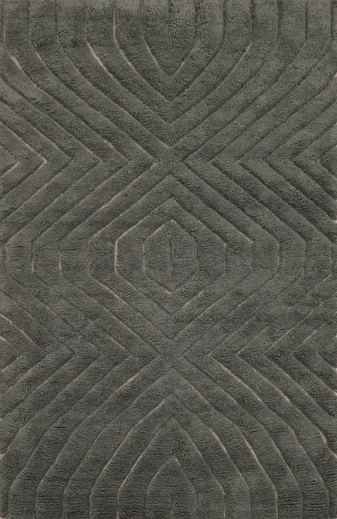 All-Over Gray Moroccan Living Room Area Rug 6x8