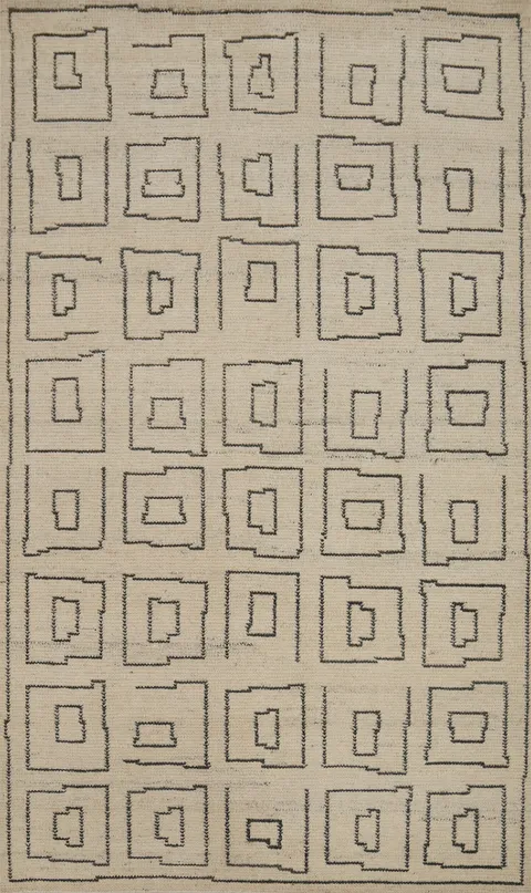 Modern Gabbeh Room Size Area Rug 5x8