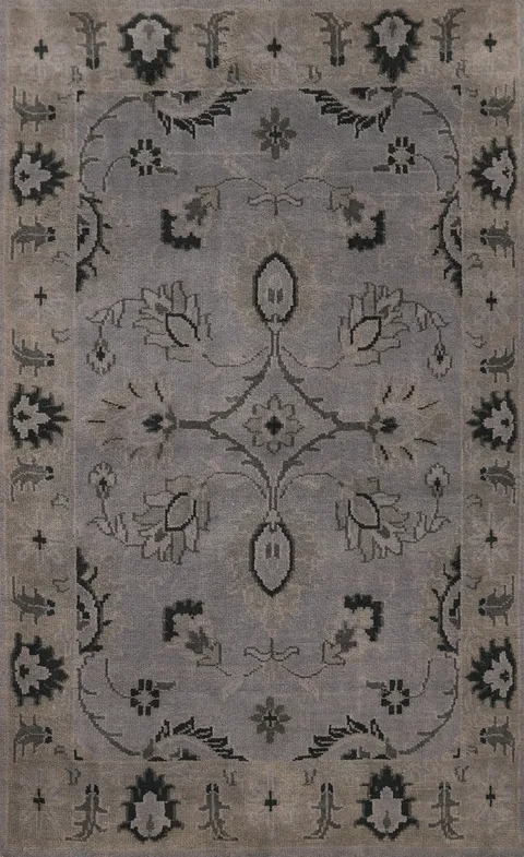 Wool Oushak Room Size Area Rug 5x8