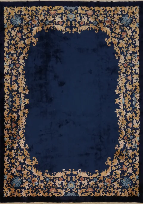 Vegetable Dye Art Deco Chinese Large Rug 12x15