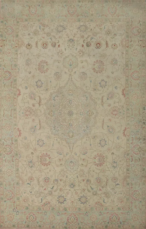 Antique Vegetable Dye Tabriz Persian Area Rug 9x13
