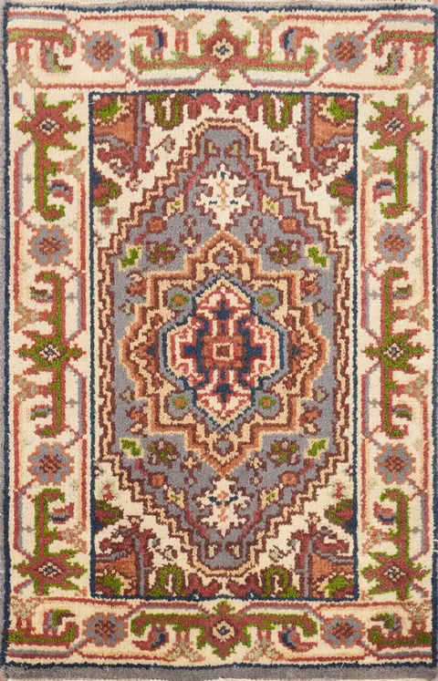 Geometric Heriz Serapi Accent Rug 2x3