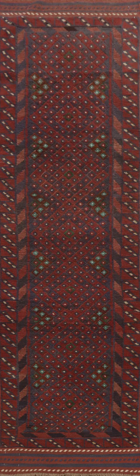 Handmade Balouch Afghan Runner Rug 2x9