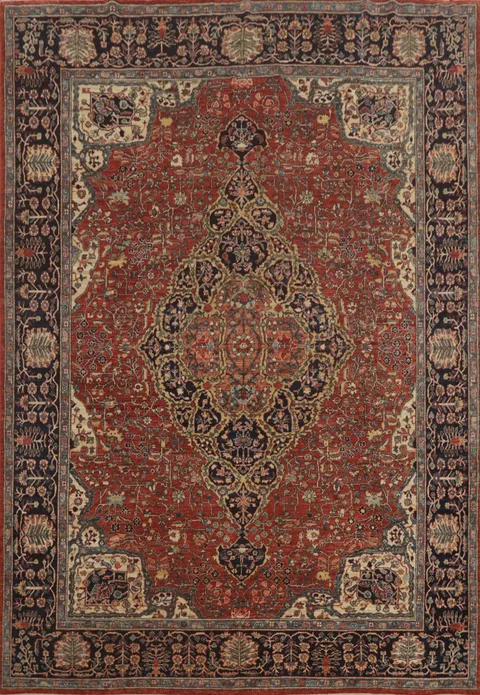 Vegetable Dye Sarouk Farahan Living Room Area Rug 8x10